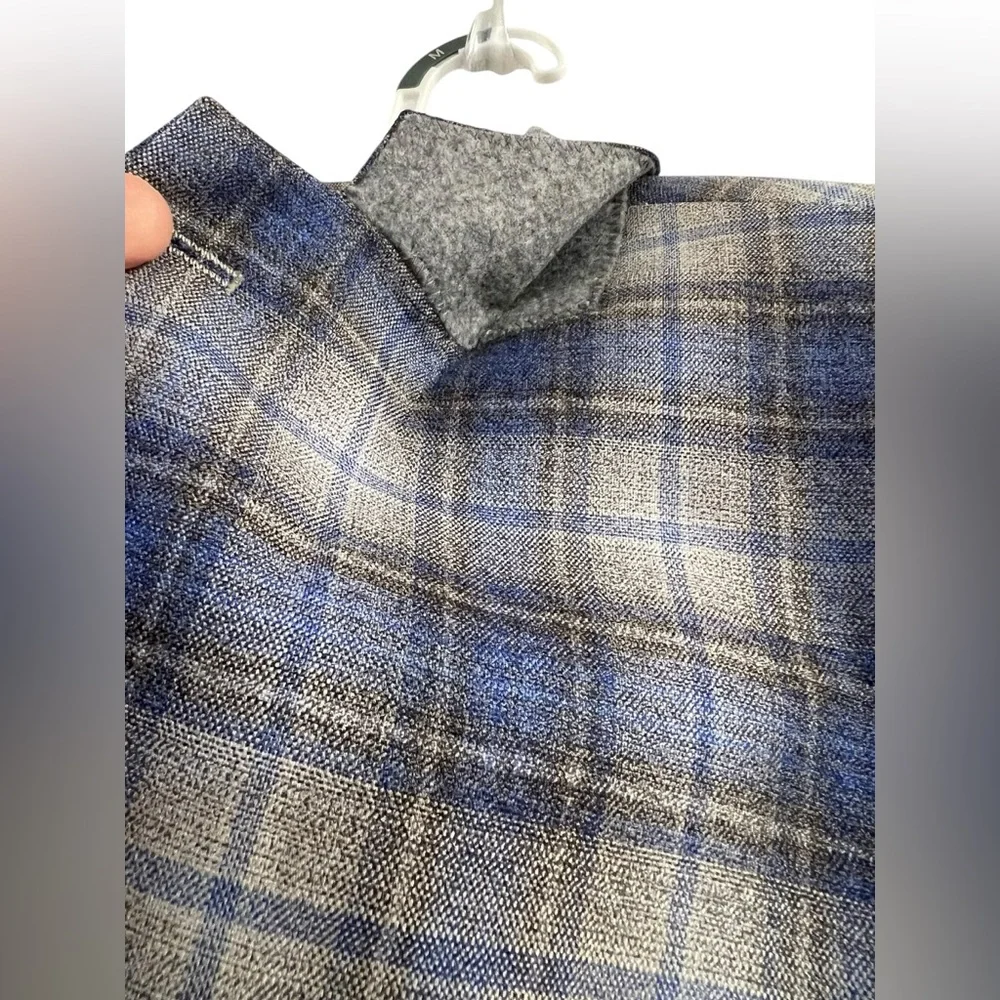 1. Lauren Ralph Lauren Classic-Fit UltraFlex Tan & Blue Plaid Sport Coat